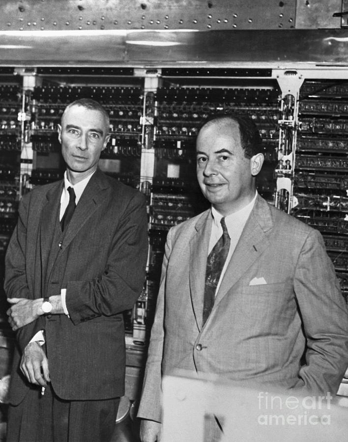 Oppenheimer And Von Neumann With Early Photograph by Bettmann