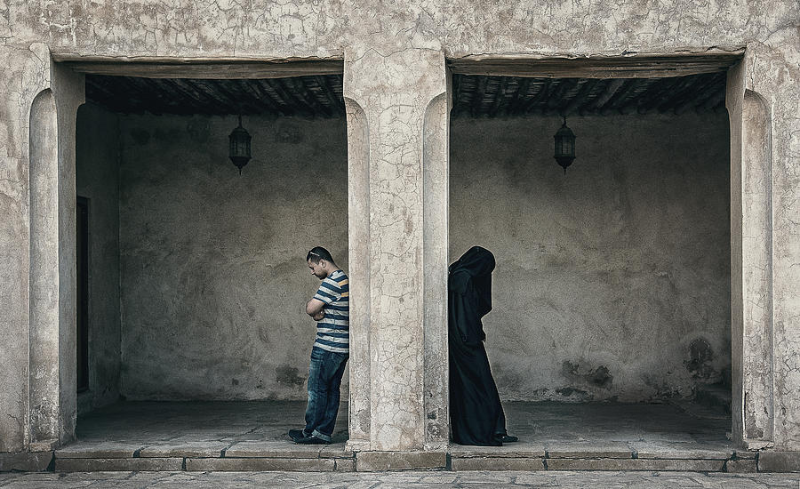 Street Photograph - Opposite by Sajedah Al-asfoor