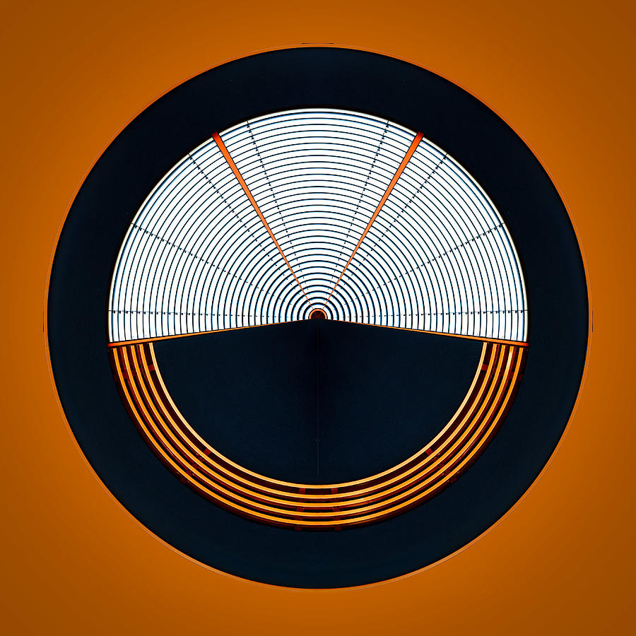 Round Photograph - Orange Accents by Stephan Rckert