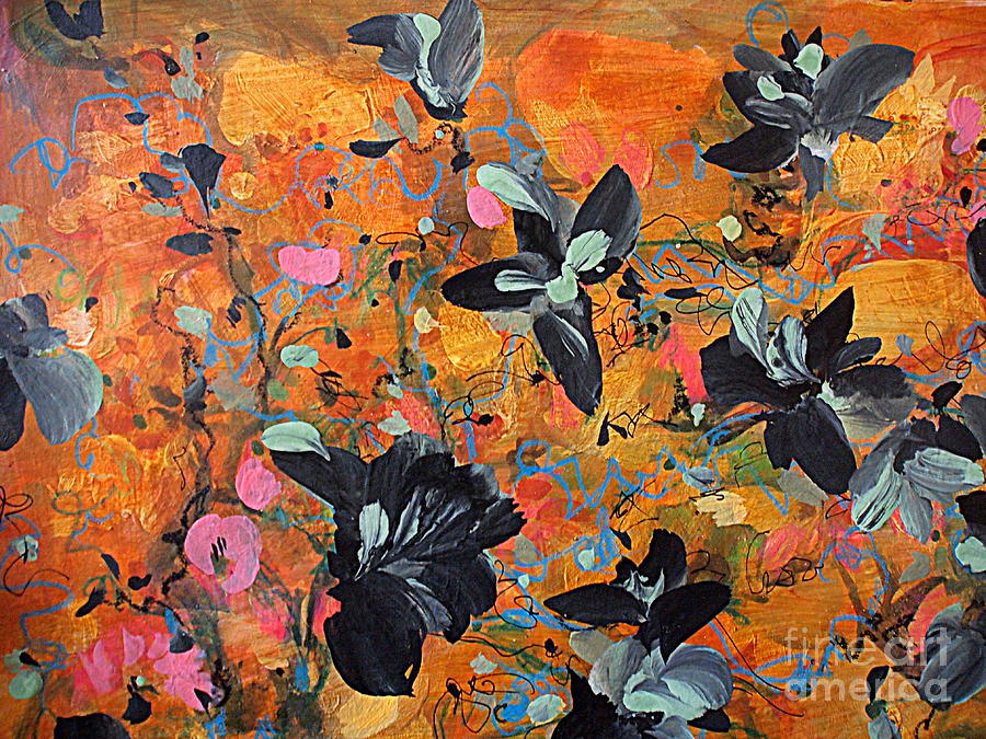 Orange and Black Rhapsody Painting by Nancy Kane Chapman