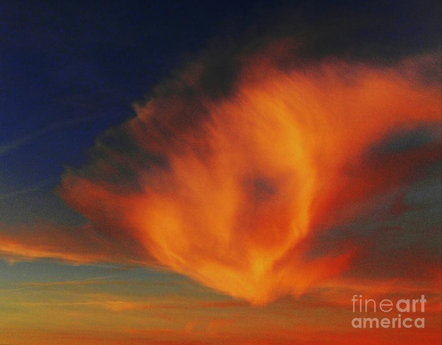 Orange Archangel Spirit Cloud Real Ghost Haunting  Photograph by Delynn Addams