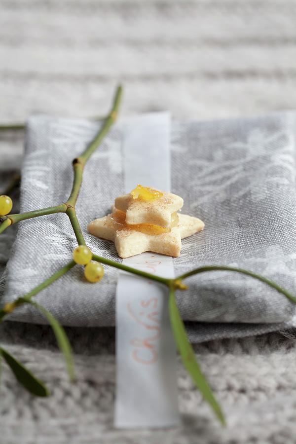 Orange Biscuits For Christmas Photograph by Martina Schindler