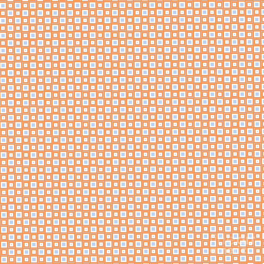 Orange Blue Pattern Design Digital Art