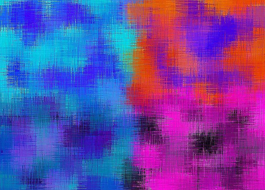 Orange Blue Pink And Purple Painting Abstract Background Painting