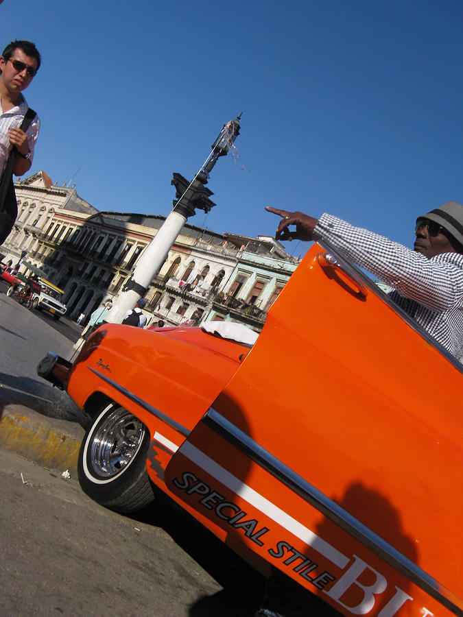 Havana Photograph - Orange Car In Havana by Inge Elewaut