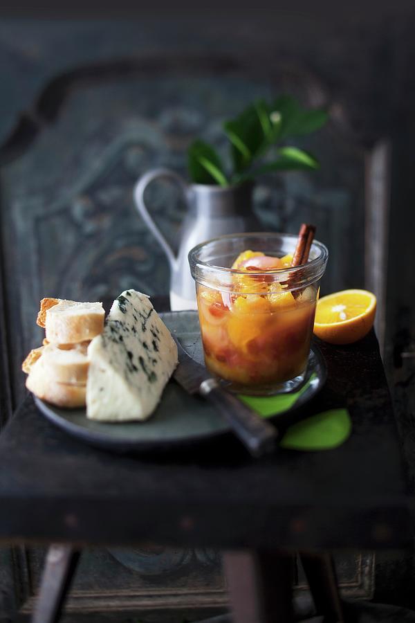 Orange Chutney With Shallots With Bread And Cheese Photograph by Grossmann.schuerle Jalag
