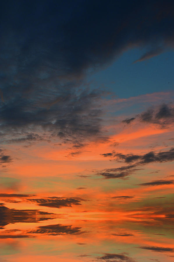 Orange Clouds After Sunset Digital Art by Lyle Crump - Fine Art America