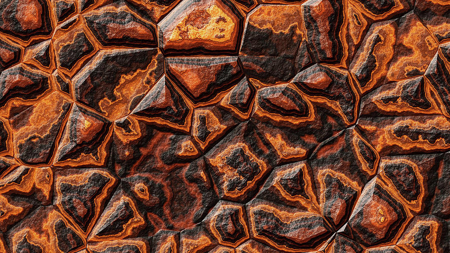 Orange Colored Stone Digital Art by Don Northup