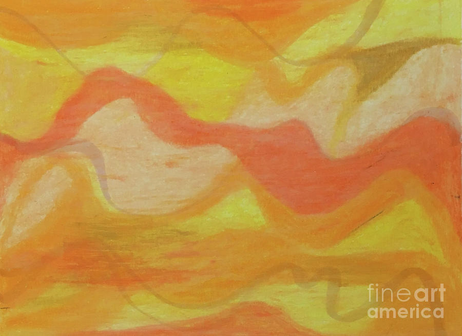 Orange colors 1 Painting by Annette M Stevenson