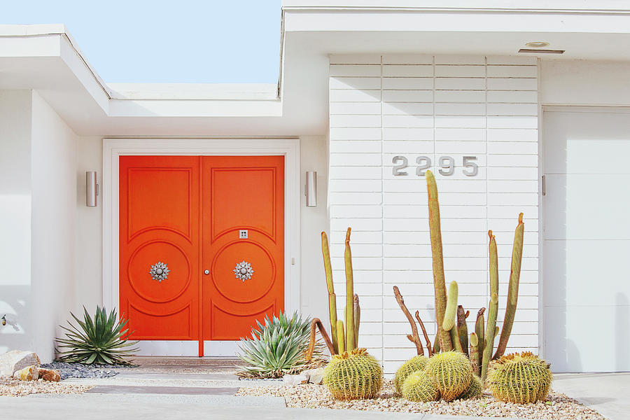 Orange Door in Palm Springs Photograph by Irene Suchocki