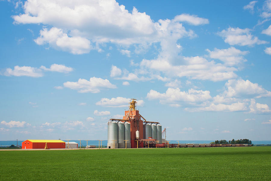 Orange Elevator Under a Blue Sky by Steve Boyko Orange Elevator Under a Blue Sky by Steve Boyko