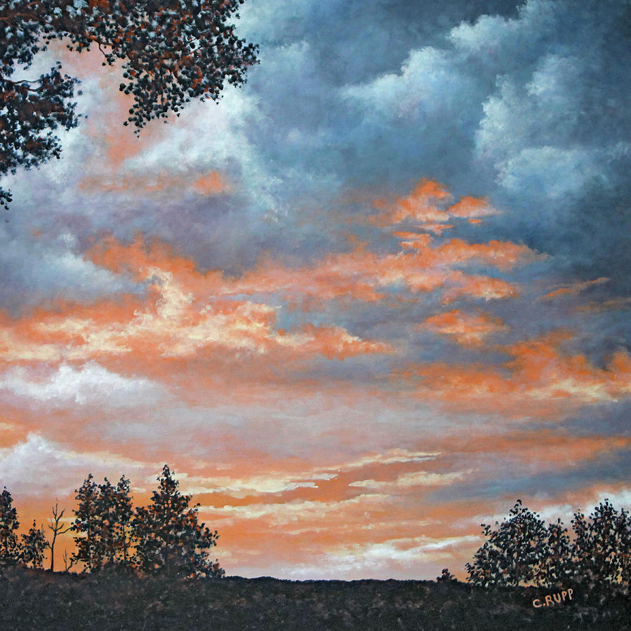 Orange Glow Painting by Carol J Rupp - Fine Art America