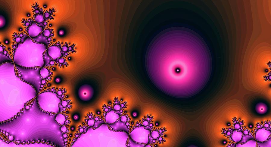 Orange Glowing Bliss Abstract Digital Art by Don Northup