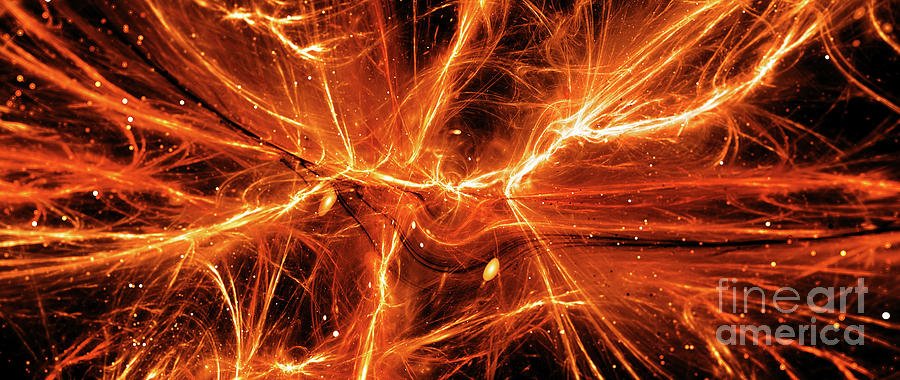 Orange Glowing Plasma Force Fields Photograph by Sakkmesterke/science Photo Library