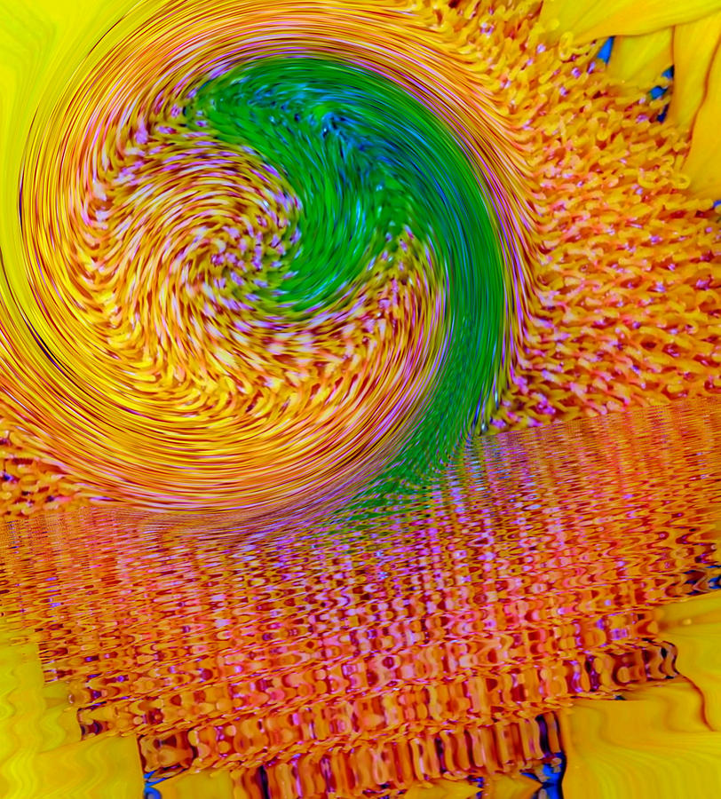 Orange hurricane, storm, gold, ratio Digital Art by Scott S Baker