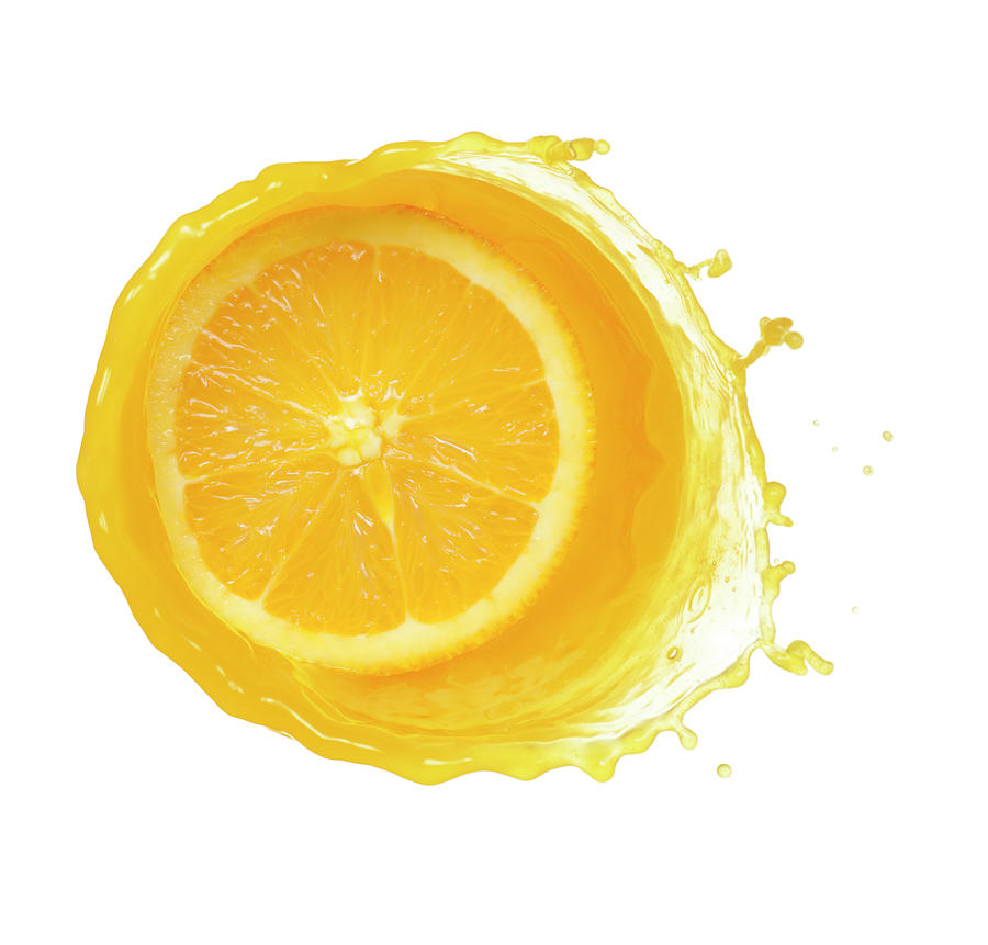 Orange Juice Splash Photograph by Chris Stein