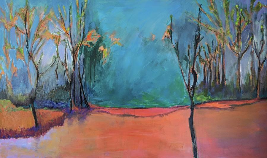 Orange Lake Painting by Jillian Goldberg
