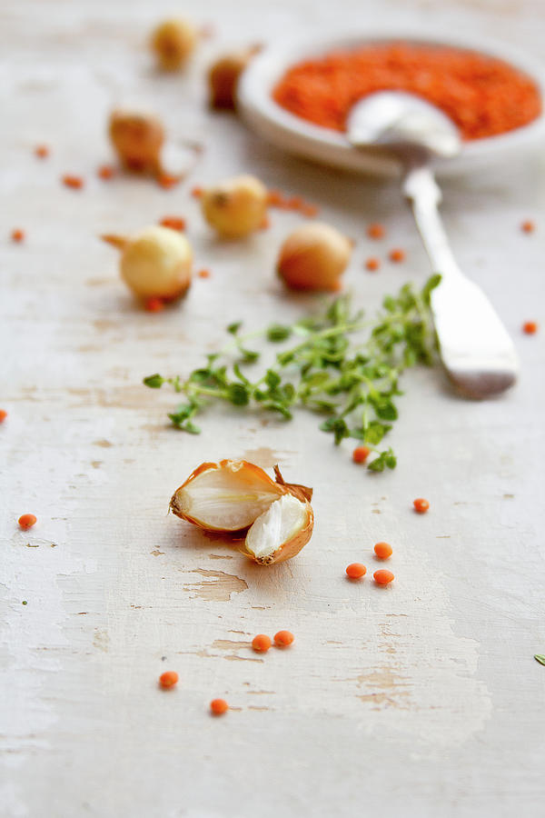 Orange Lentil, Onions, Thyme Photograph by ©tasty Food And Photography