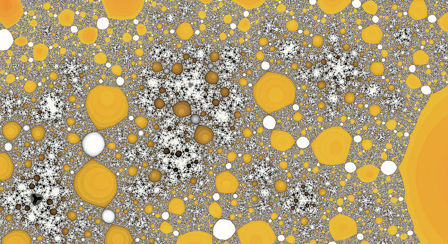 Orange Lunar Overhead Abstract Art  Digital Art by Don Northup