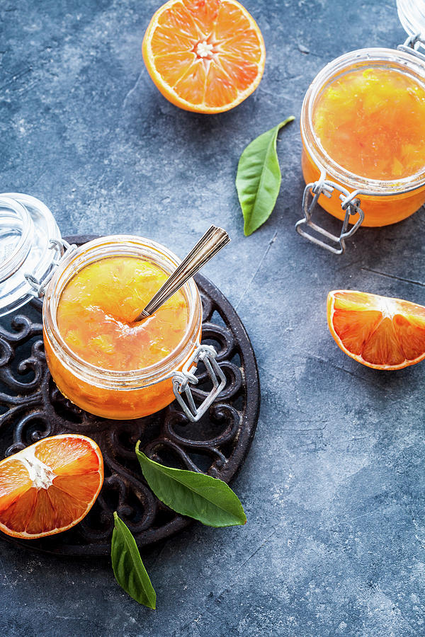 Orange Marmelade Made From Blood Oranges Photograph by Kati Finell