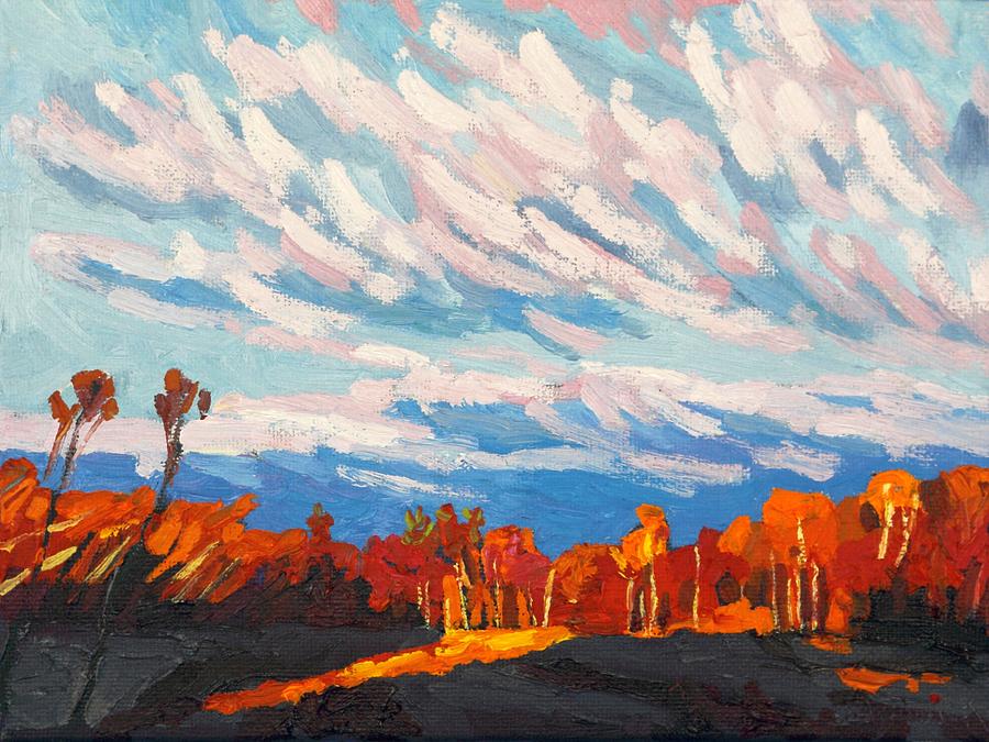 Fall Painting - Orange Moment of Singleton Sunset by Phil Chadwick