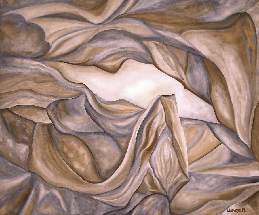 Orange Nacre. Antelope Canyon Textile. The Beginning. Colorful And Over 30 Monochromatic. Painting