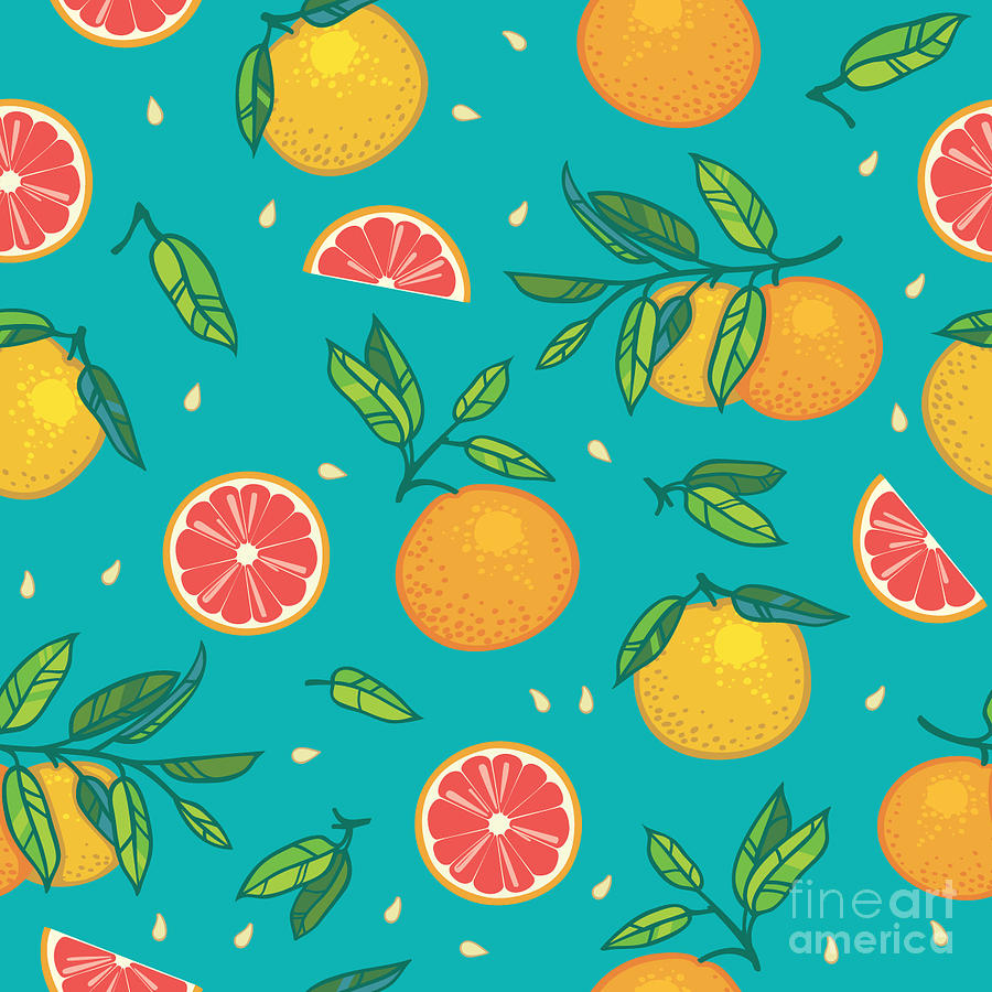Cut Digital Art - Orange Or Grapefruit With Leaves by Shum-stock Cut Digital Art - Orange Or Grapefruit With Leaves by Shum-stock