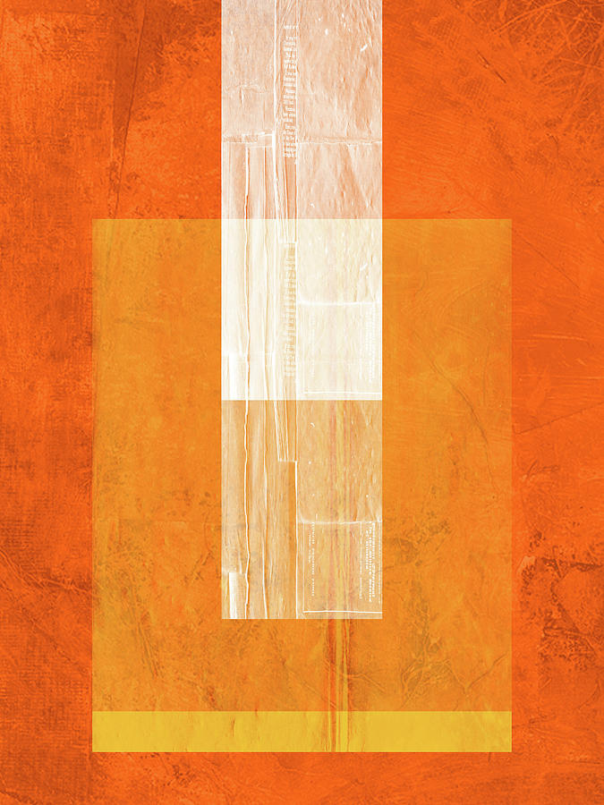 Abstract Painting - Orange Paper II by Naxart Studio