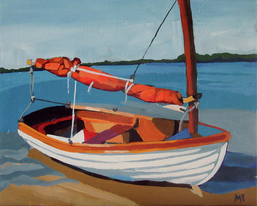 Orange Sail Painting by Melinda Patrick