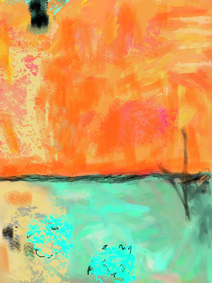 Orange Sky at Morn Digital Art by Ann Tracy