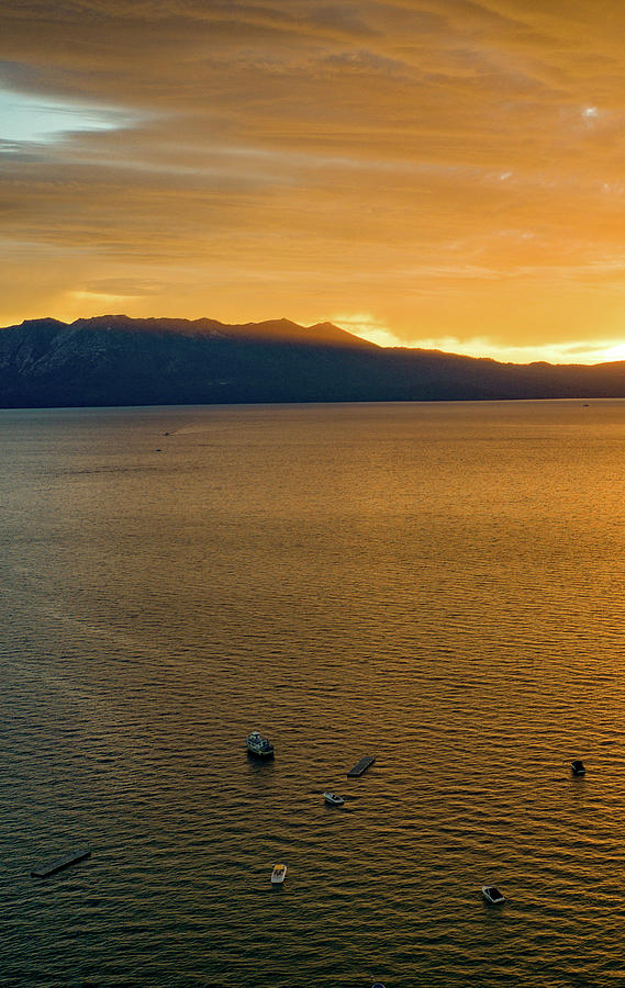 Orange Sky Lake Tahoe  Photograph by Anthony Giammarino