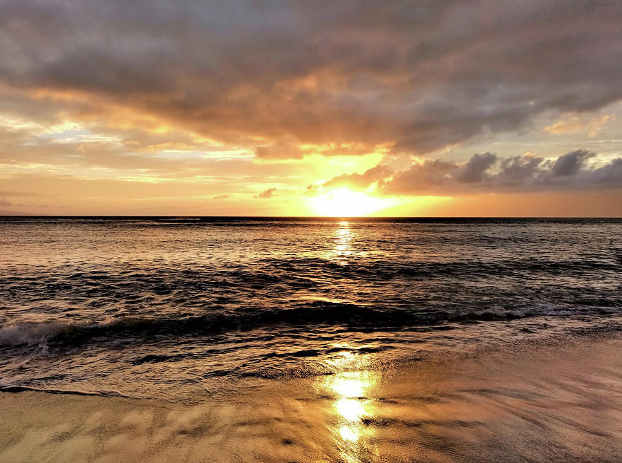 Orange Sunset on the Beach Photograph by Norman Gragasin - Fine Art America