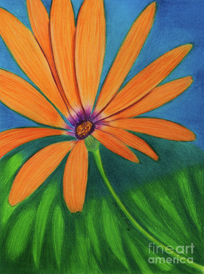 Orange Symphony On A Cool Spring Day  Painting by Dorothy Lee