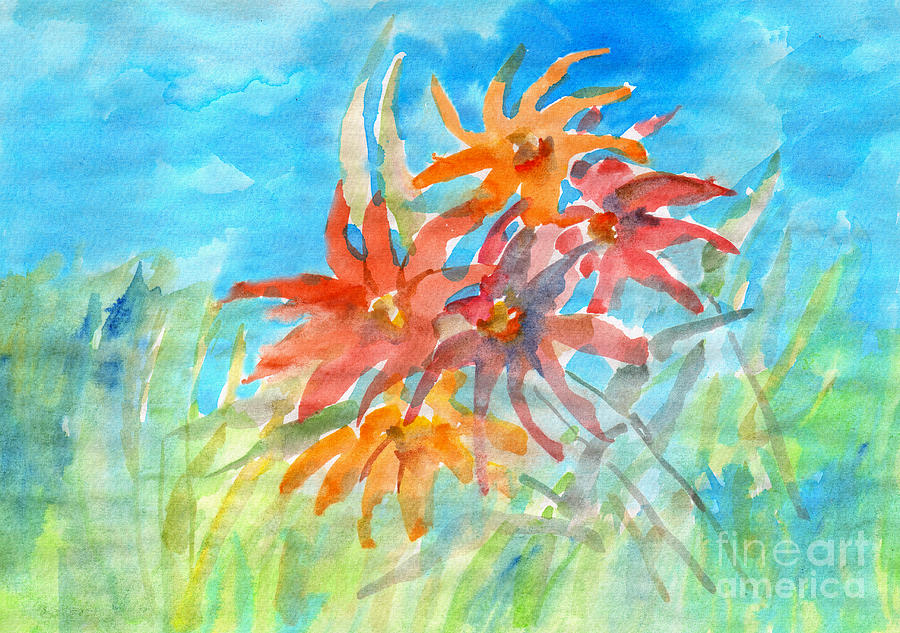 Orange wildflower on a meadow by Irina Dobrotsvet Orange wildflower on a meadow by Irina Dobrotsvet