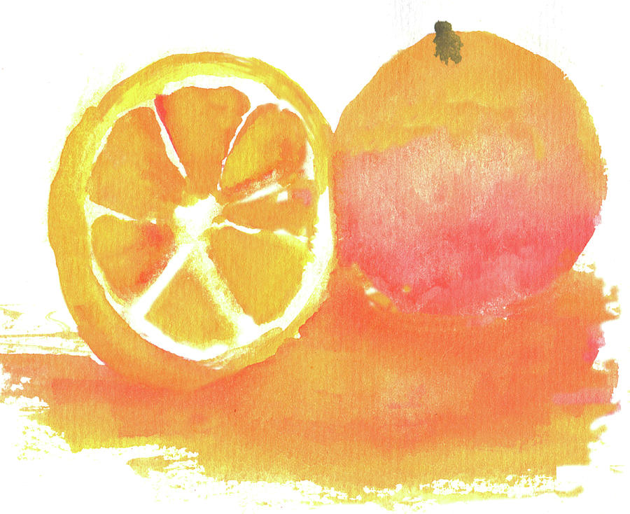 Orange Mixed Media - Orange by Wolf Heart Illustrations