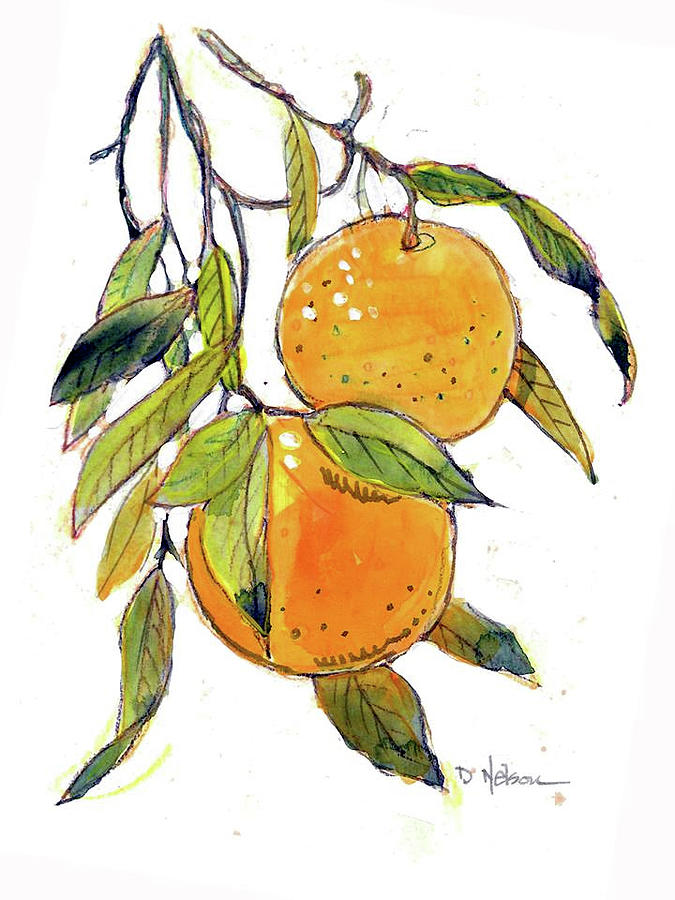 Oranges Painting by Dan Nelson
