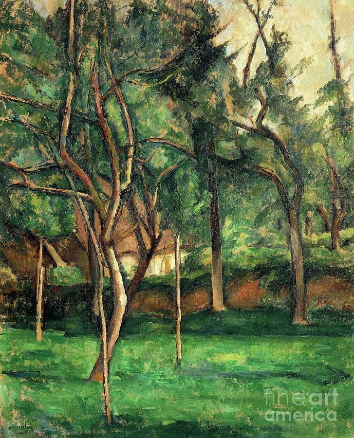 Orchard By Cezanne By Paul Cezanne Painting by Paul Cezanne