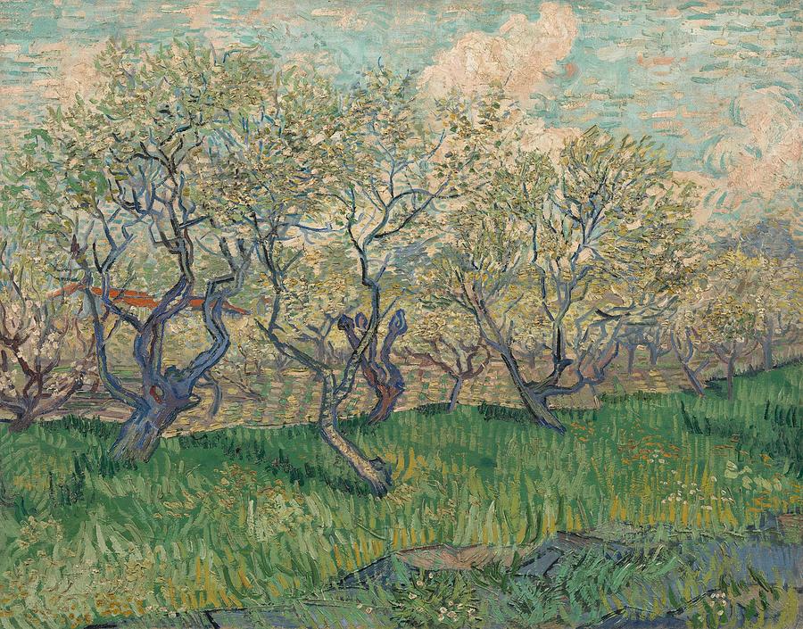 Orchard in Blossom. Painting by Vincent van Gogh -1853-1890-