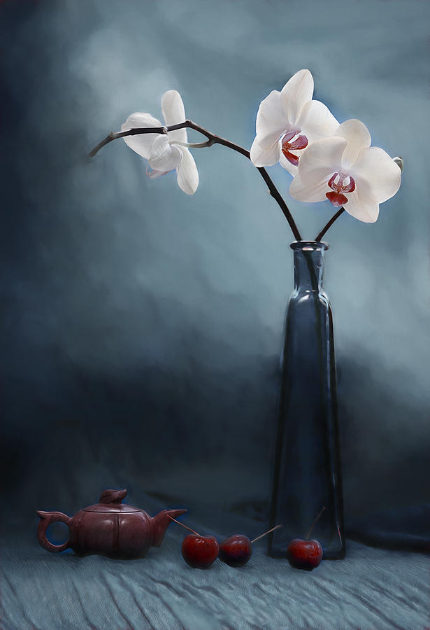 Orchid Photograph - Orchid And Cherry by Lydia Jacobs