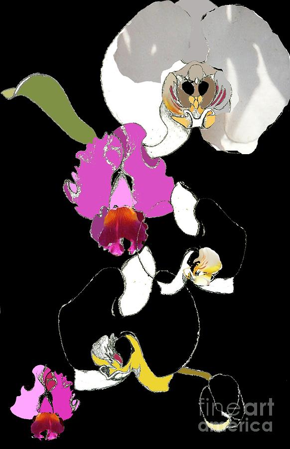 Orchid Mixed Media by Anna Platts