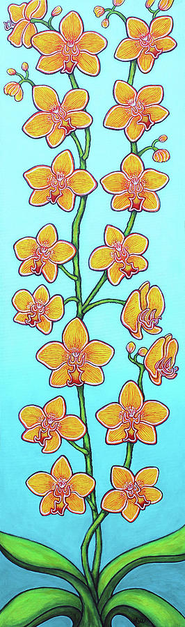 Orchid Blue Bliss Painting by Lisa Lorenz