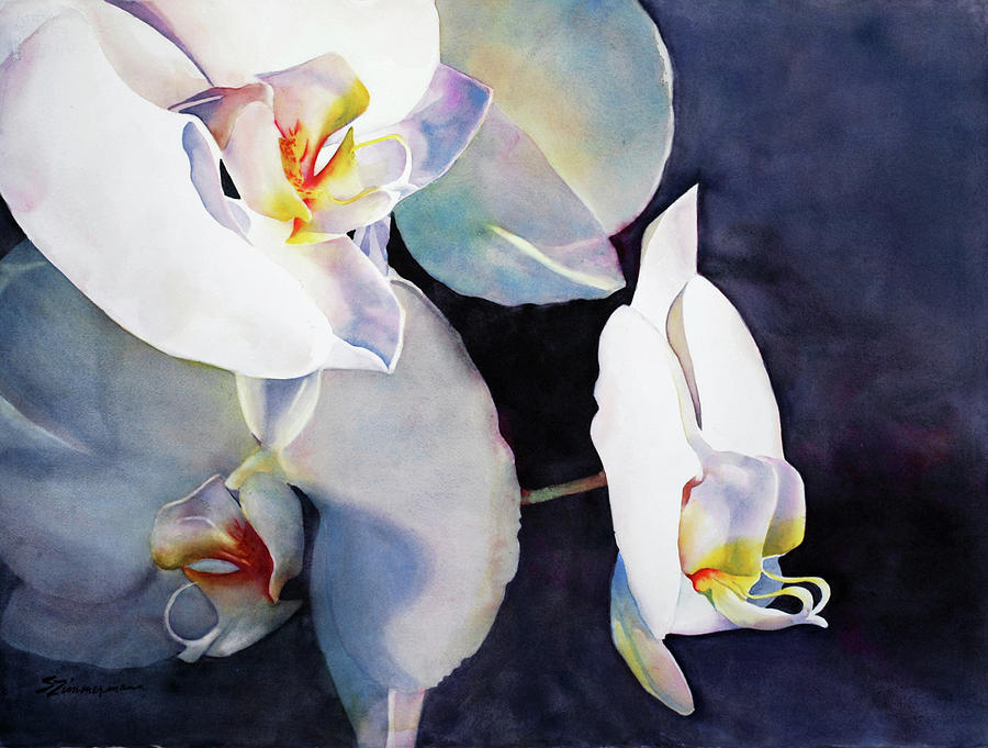 Orchid II Painting by Sue Zimmermann