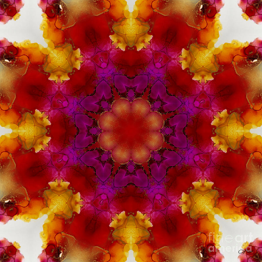 Orchid Mandala Digital Art by Mo T