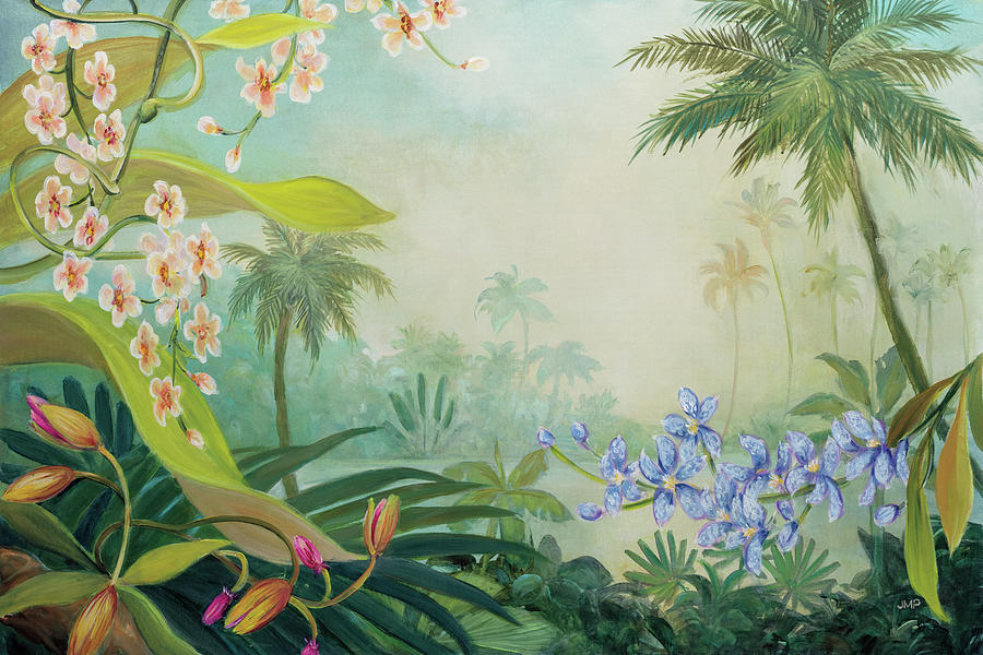 Flower Painting - Orchids By The River by Julia Purinton
