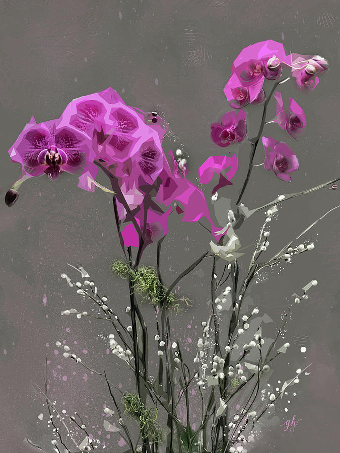 Orchids for Valentines Digital Art by Gina Harrison