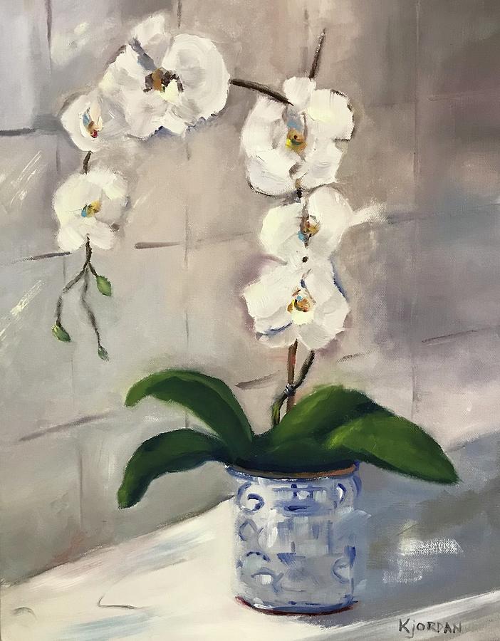 Orchids Painting - Orchids by Karen Jordan Orchids Painting - Orchids by Karen Jordan
