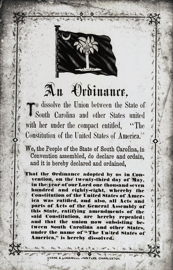 Ordinance To Dissolve The Union Photograph by Bettmann