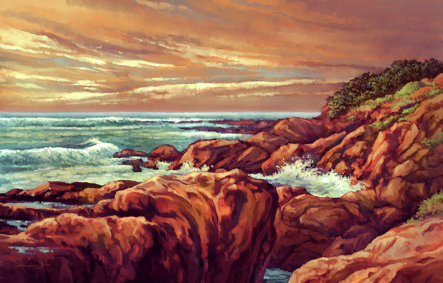 Oregon Coast Painting by Hans Neuhart