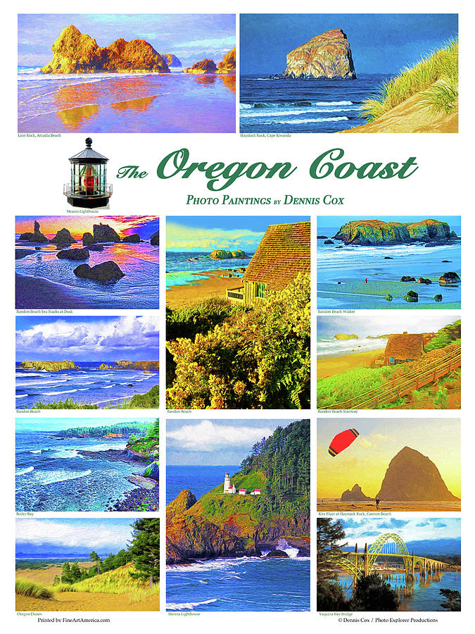 Oregon Coast Travel Poster Photograph