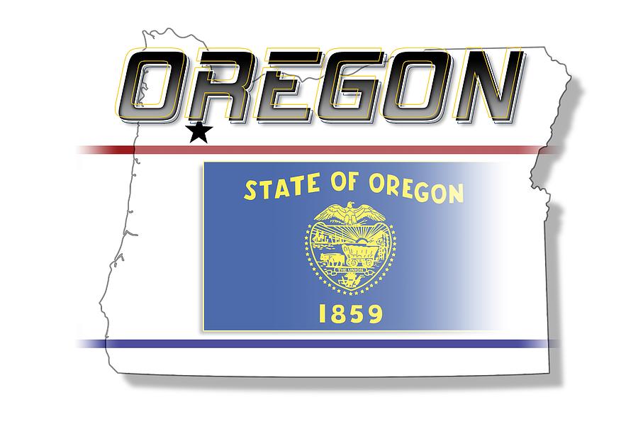 Oregon State Horizontal Print Digital Art by Rick Bartrand